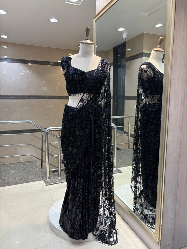 Noir Éclat Saree