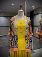 Boho-Chic Dhoti & Shrug Set