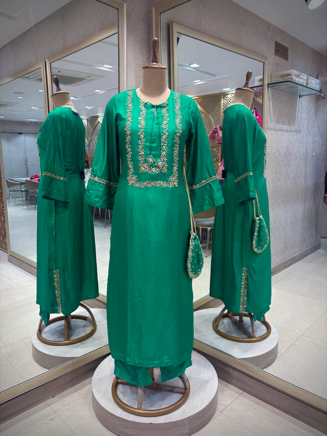 Zareen Emerald Suit Hover Image