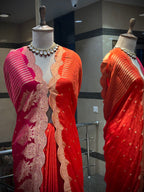 Ombré Saree Scalloped Zari Borders
