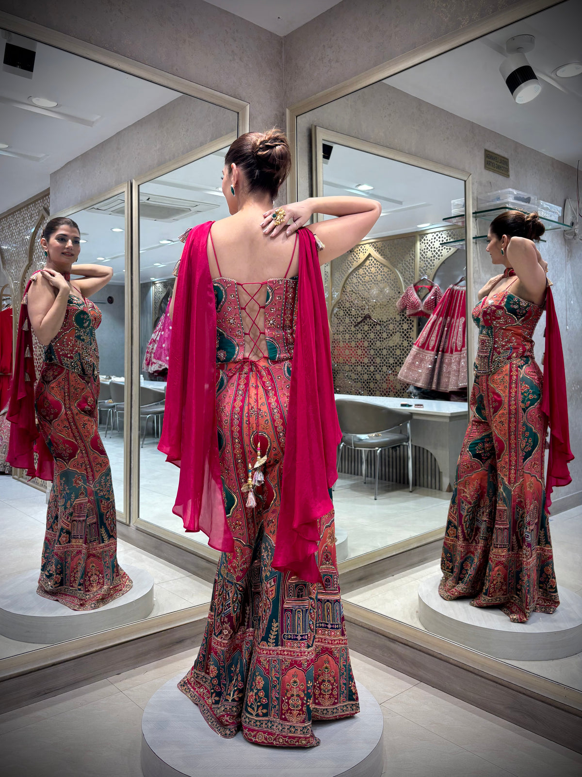 Gul Corset Sharara Set