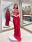 Crimson Glamour Pre-Draped Saree Set