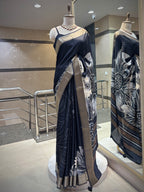 The Midnight Flora Saree
