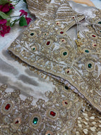Metallic Silver Embellished Saree Set
