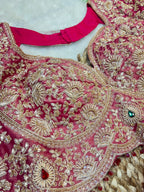 Rose Pink Saree with Embellished Blouse