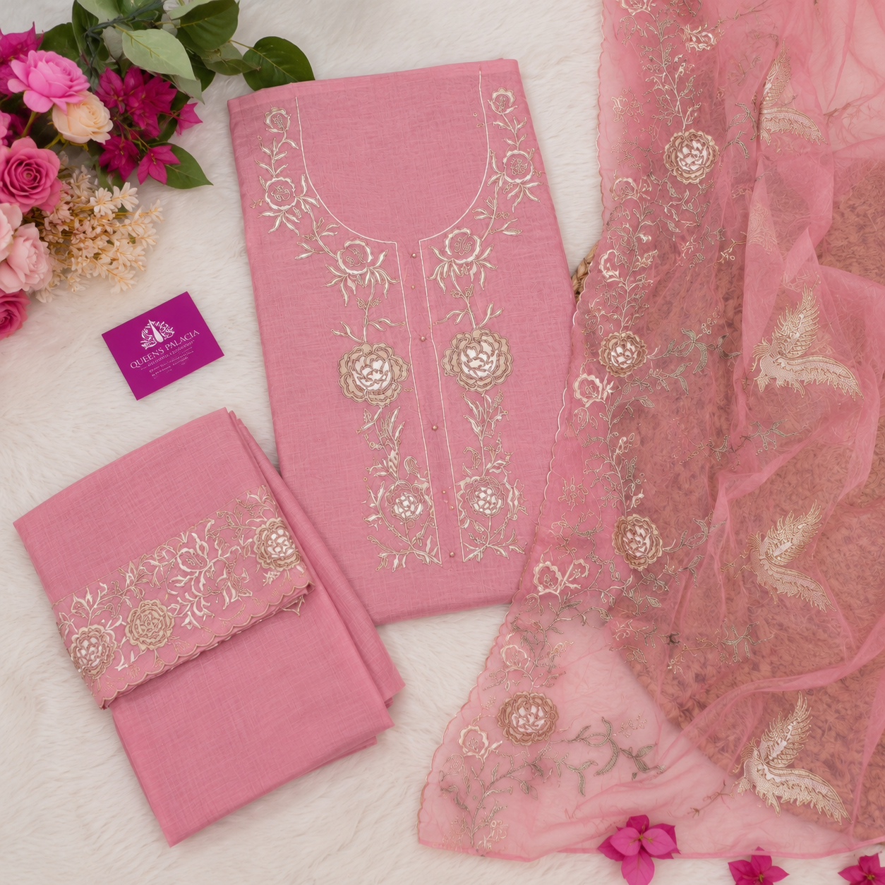 Dusty Rose Unstitched Suit Set