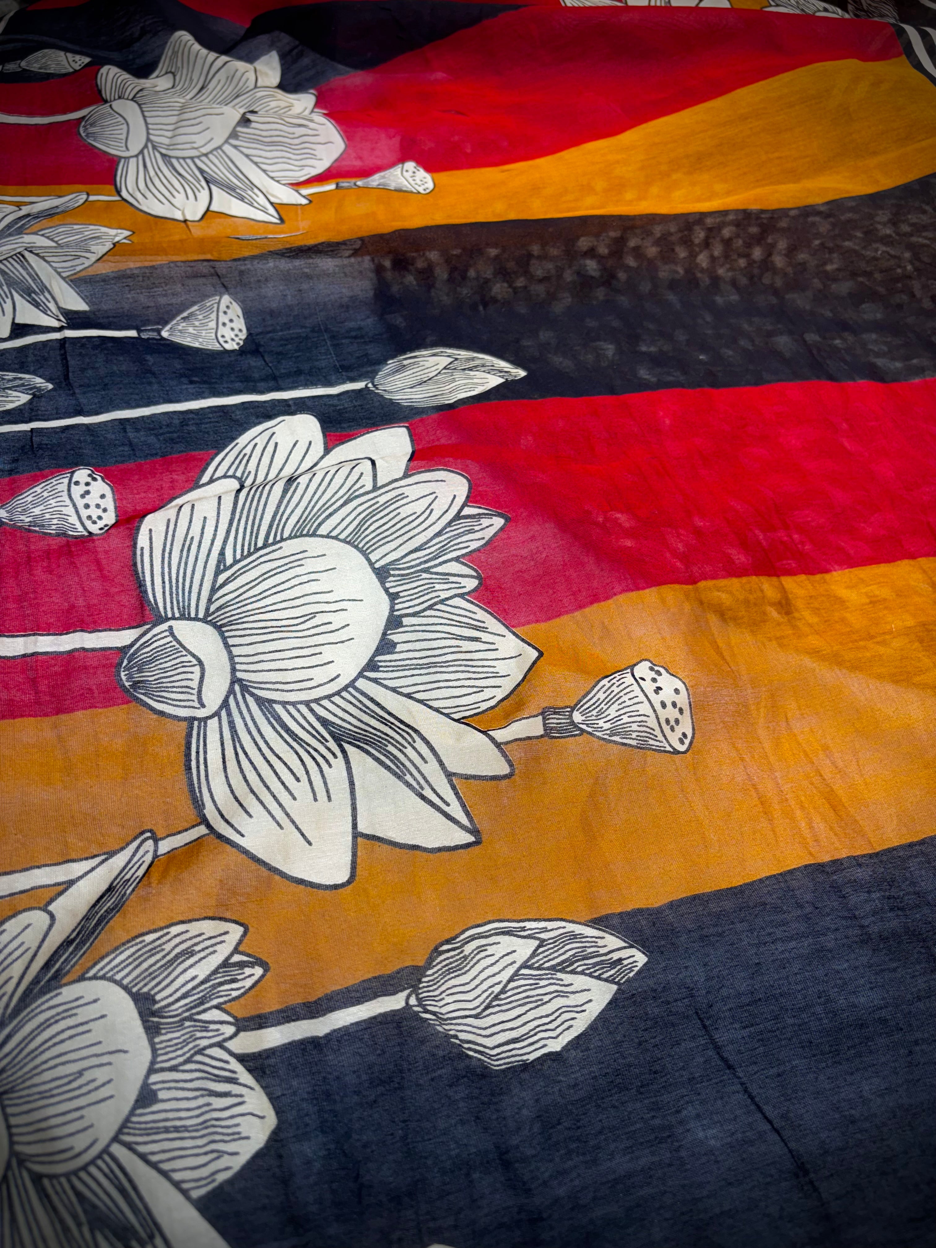 The Crimson Lotus Unstitched Suit Set