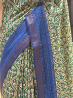 Hand-Printed Silk Saree