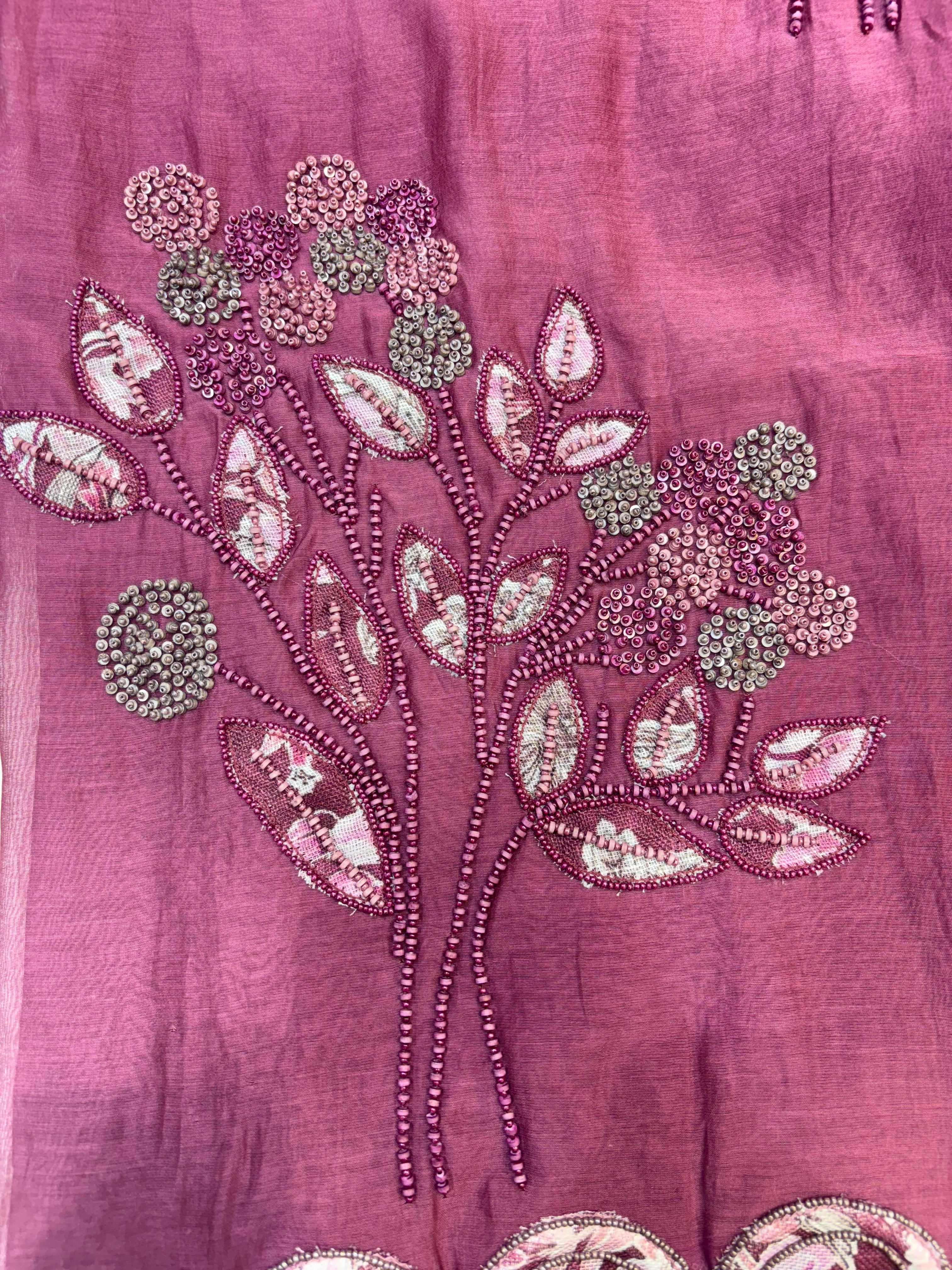 Plum Purple Handcrafted Unstitched Suit