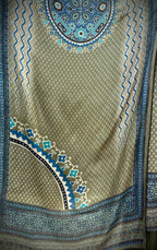 Olive & Indigo Motif Kurta Set