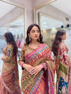 Royal Multi-Hues Embroidered Heritage Saree