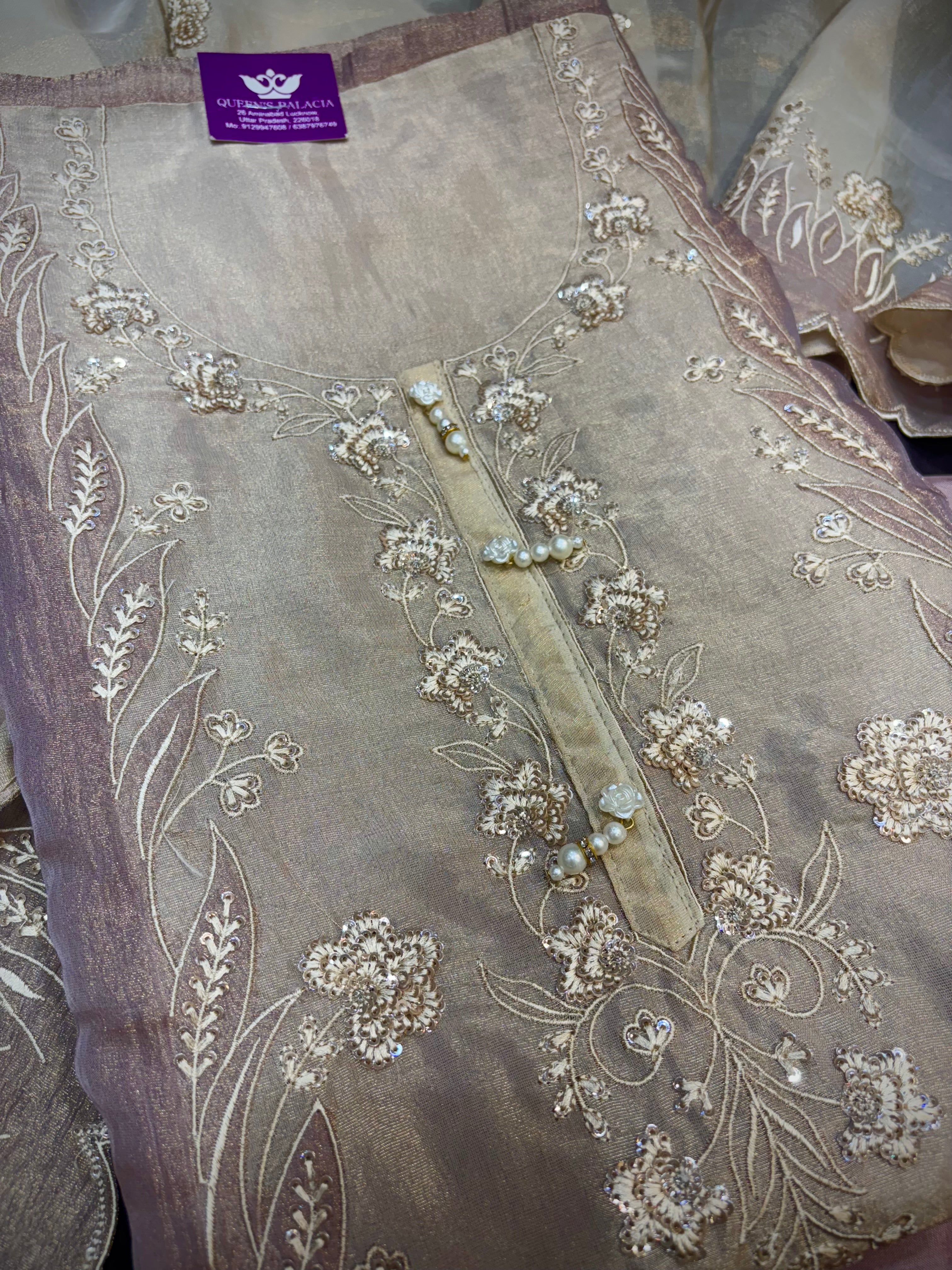 Lilac Crush Organza Suit Set