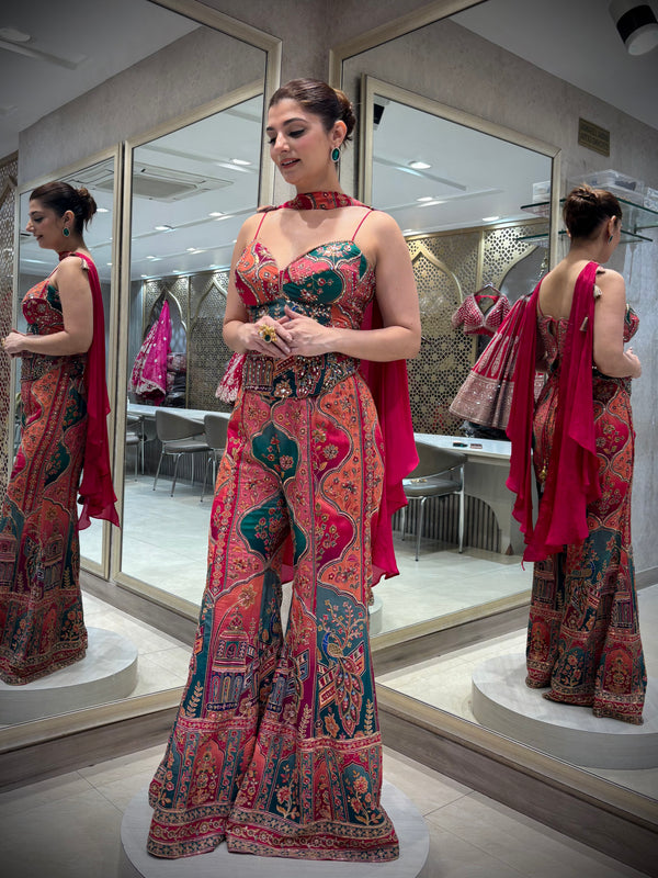 Gul Corset Sharara Set