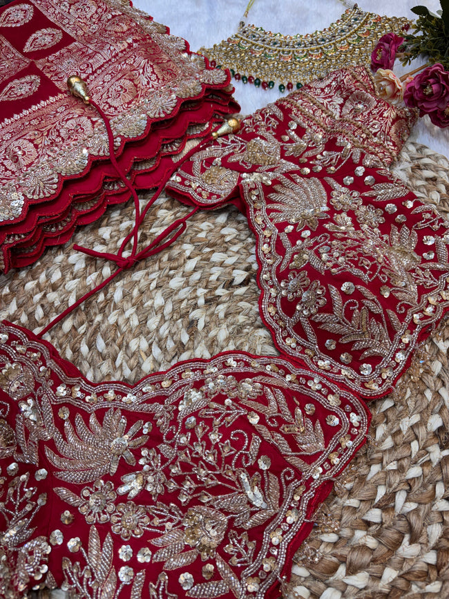 Karwa special Bridal Saree Main Image