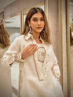 Ivory Linen Hand-Embellished Co-ords