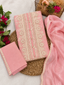 Charming Blush Pink Unstitched Suit Set