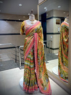 Multi Hued Embellished Saree