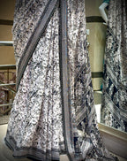 Kalamkari-Inspired Printed Saree