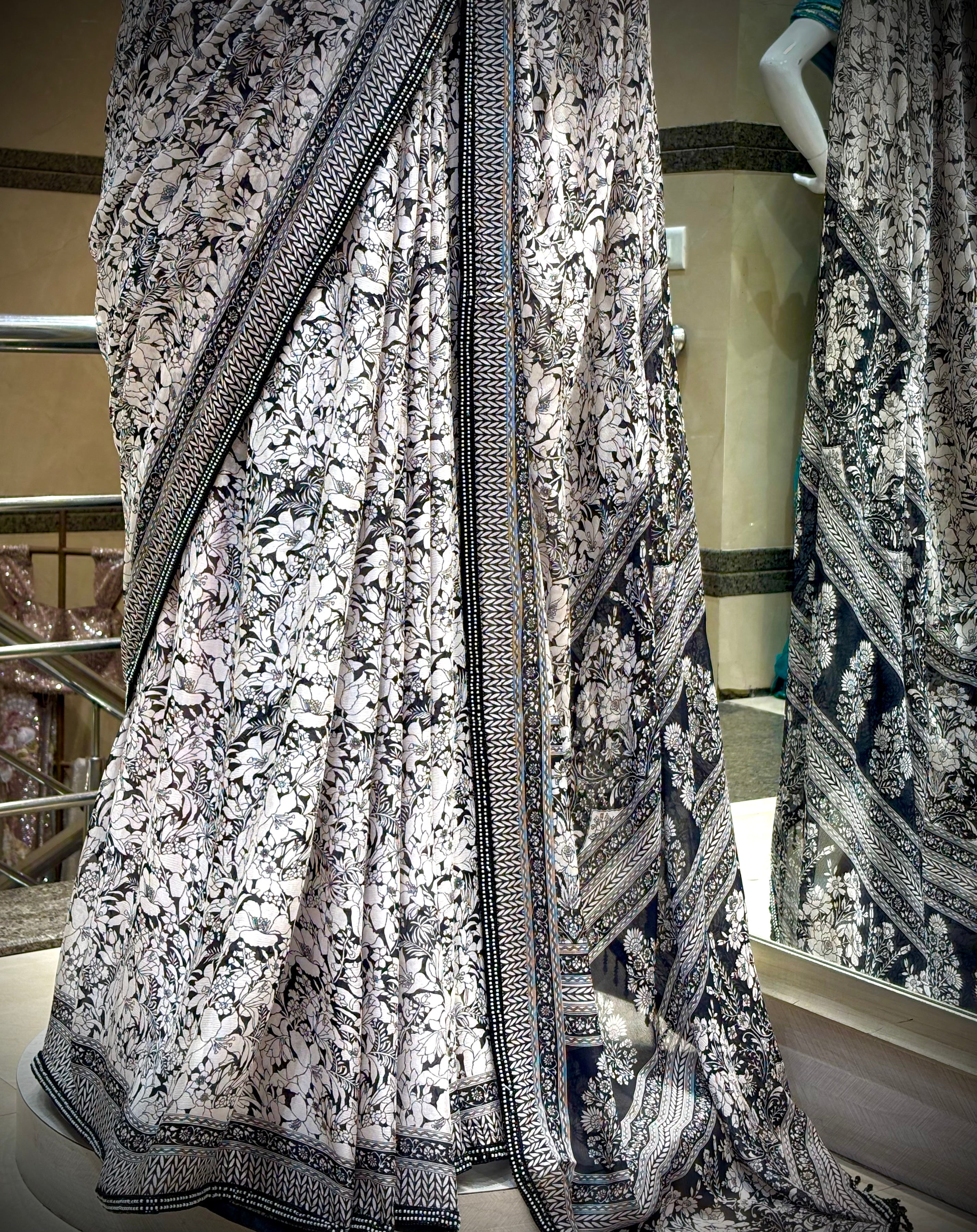 Kalamkari-Inspired Printed Saree