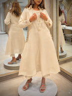 Ivory Linen Hand-Embellished Co-ords