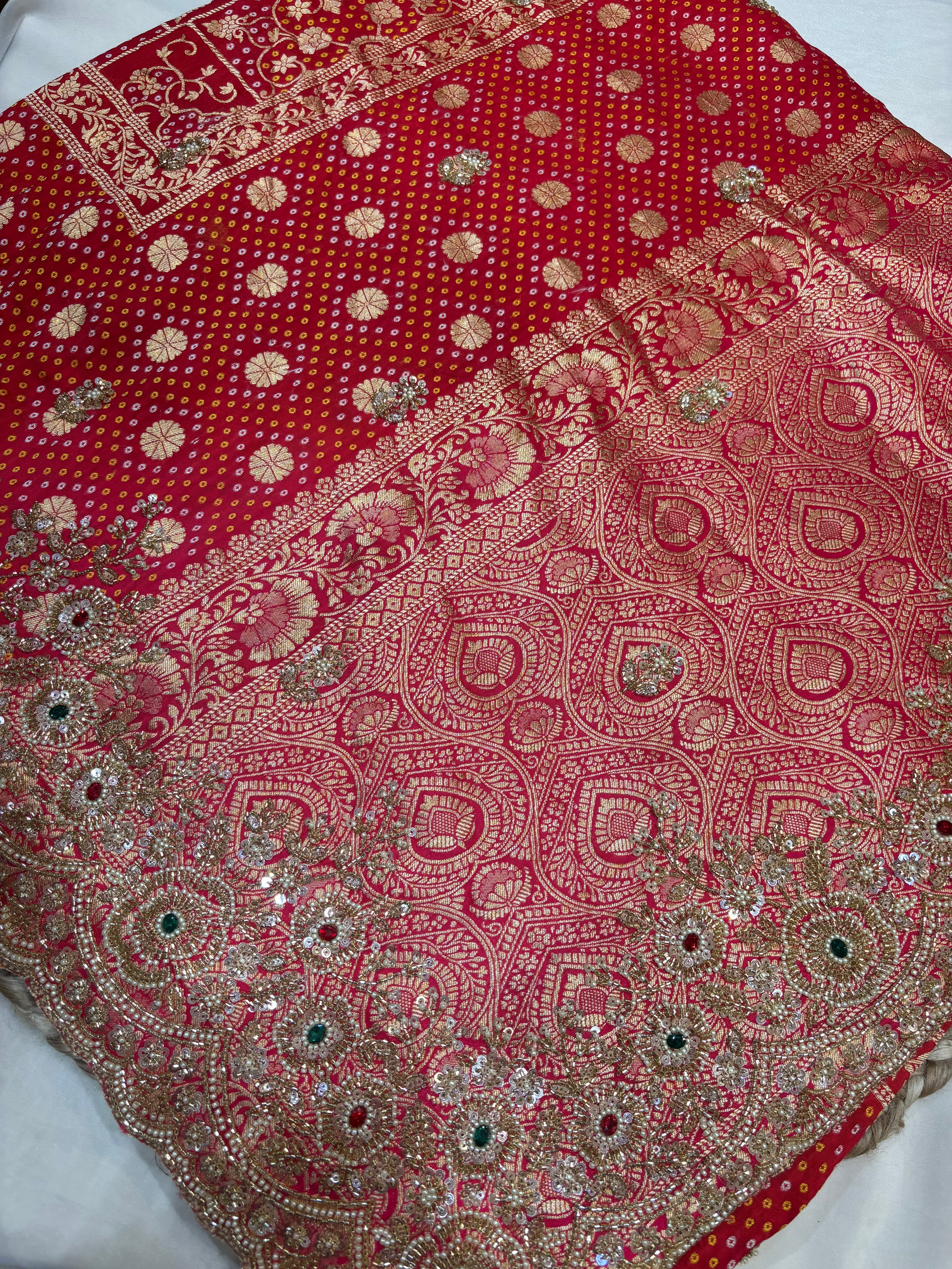 Regal Crimson Saree
