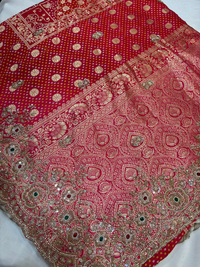 Regal Crimson Saree Main Image