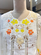 Elegant Ivory Floral Sharara Set