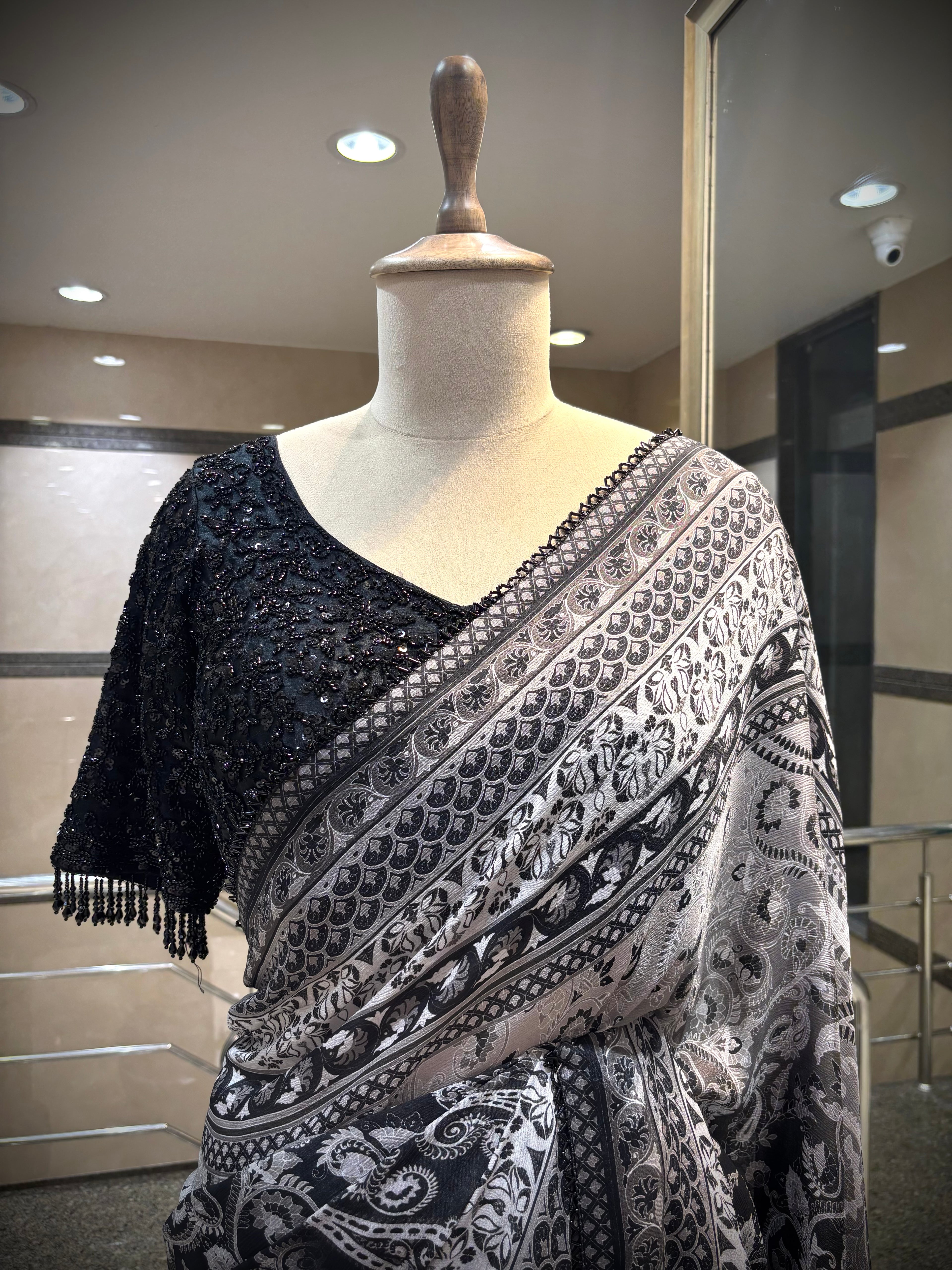 Paisley Inspired Printed Saree