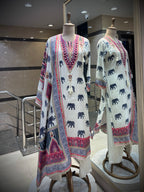 Regal Elephant Print Kurta Set