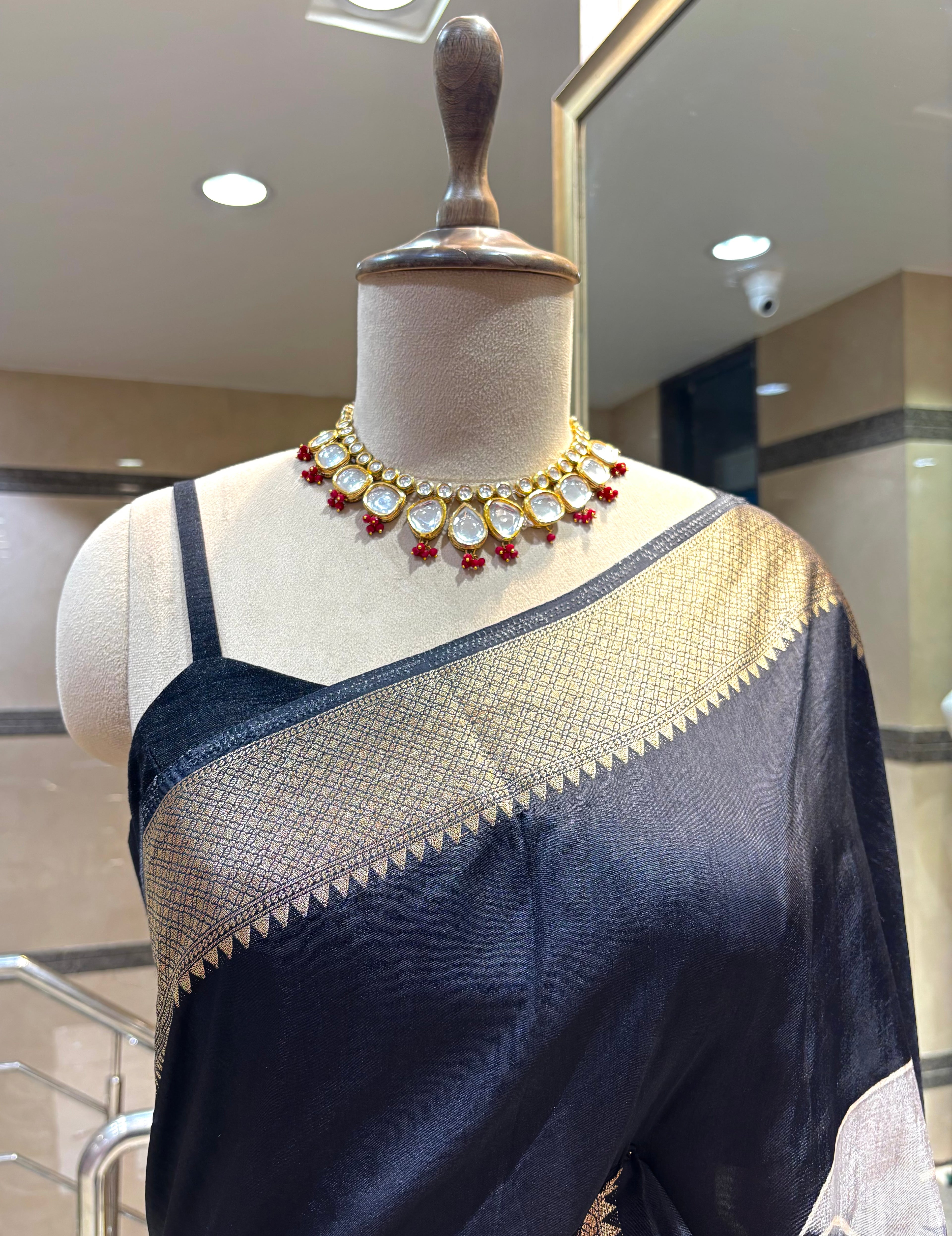 The Midnight Flora Saree