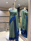 Hand-Printed Silk Saree