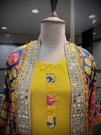 Boho-Chic Dhoti & Shrug Set