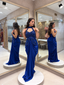 Velora Royal Blue Draped Set