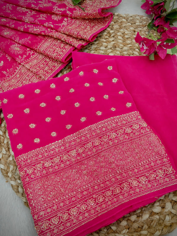 Regal Pink Unstitched Suit Set