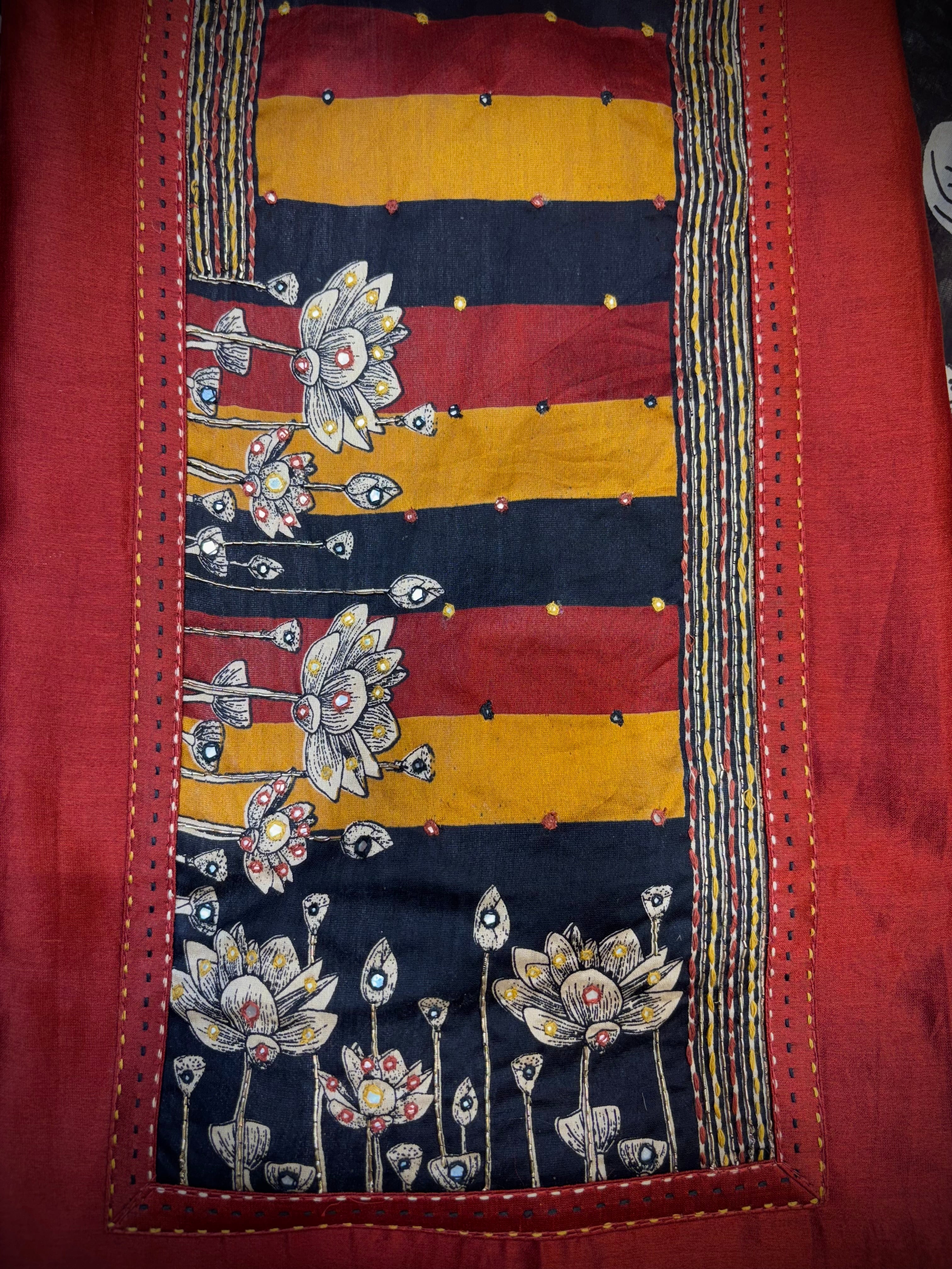 Earthy Crimson Unstitched Suit