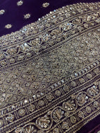 Regal Deep Purple Unstitched Suit Set