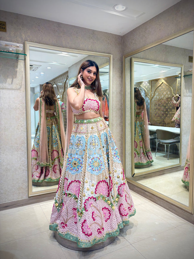 The Pastel Lotus Ensemble Lehanga Hover Image
