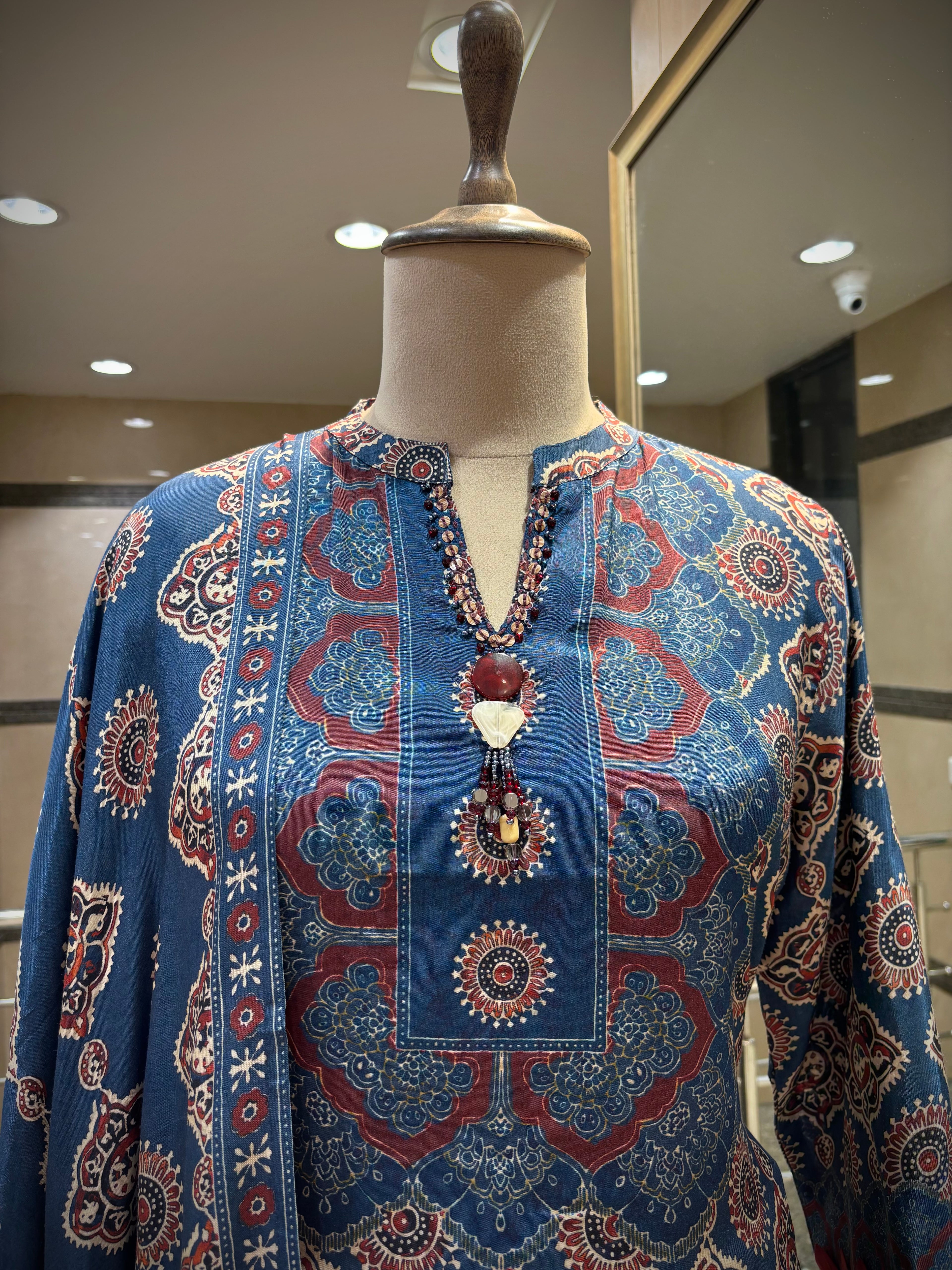 Ajrakh-Inspired Printed Plazo Set