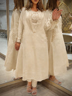 Ivory Linen Hand-Embellished Co-ords