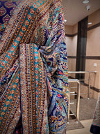 Royal Sapphire Embellished Saree