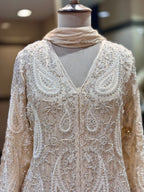 Ivory Embellished Sharara Set