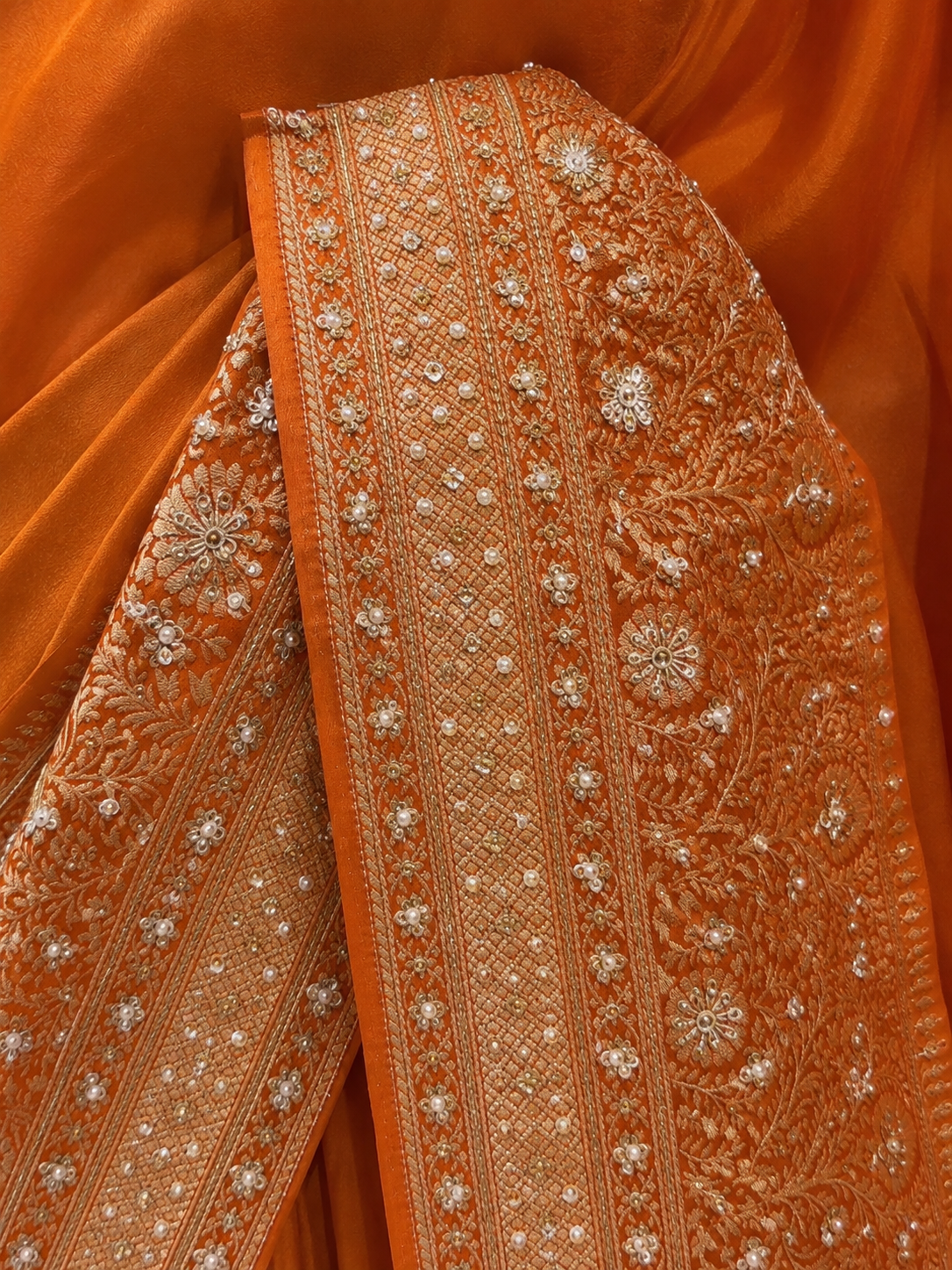 The Terracotta Radiance Zari Silk Saree