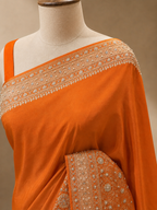 The Terracotta Radiance Zari Silk Saree