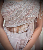 Champagne Blush Ready to Drape Saree