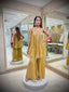 Honey Gold Embellished Peplum Co-ord Set