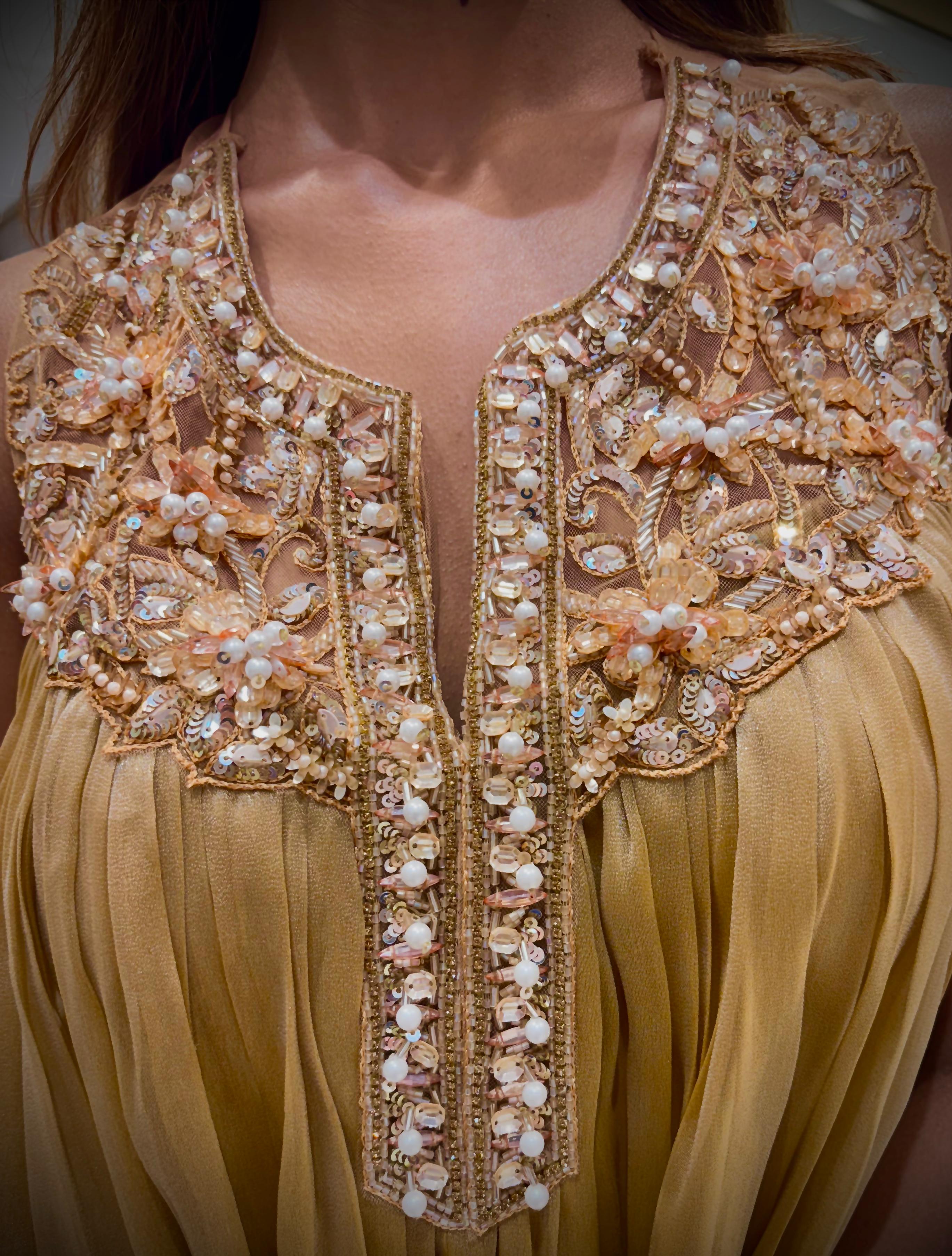 Honey Gold Embellished Peplum Co-ord Set