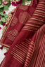 Maroon Pure Tussar Silk Saree