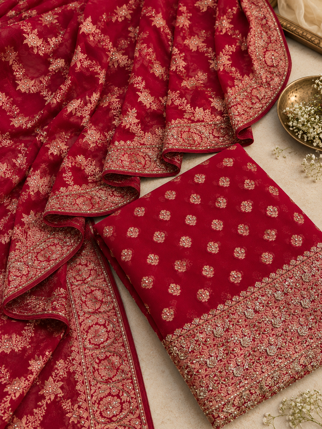 Karwa Deep Crimson Suit Set