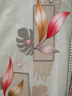 Pastel Sage Botanical Kurta Set