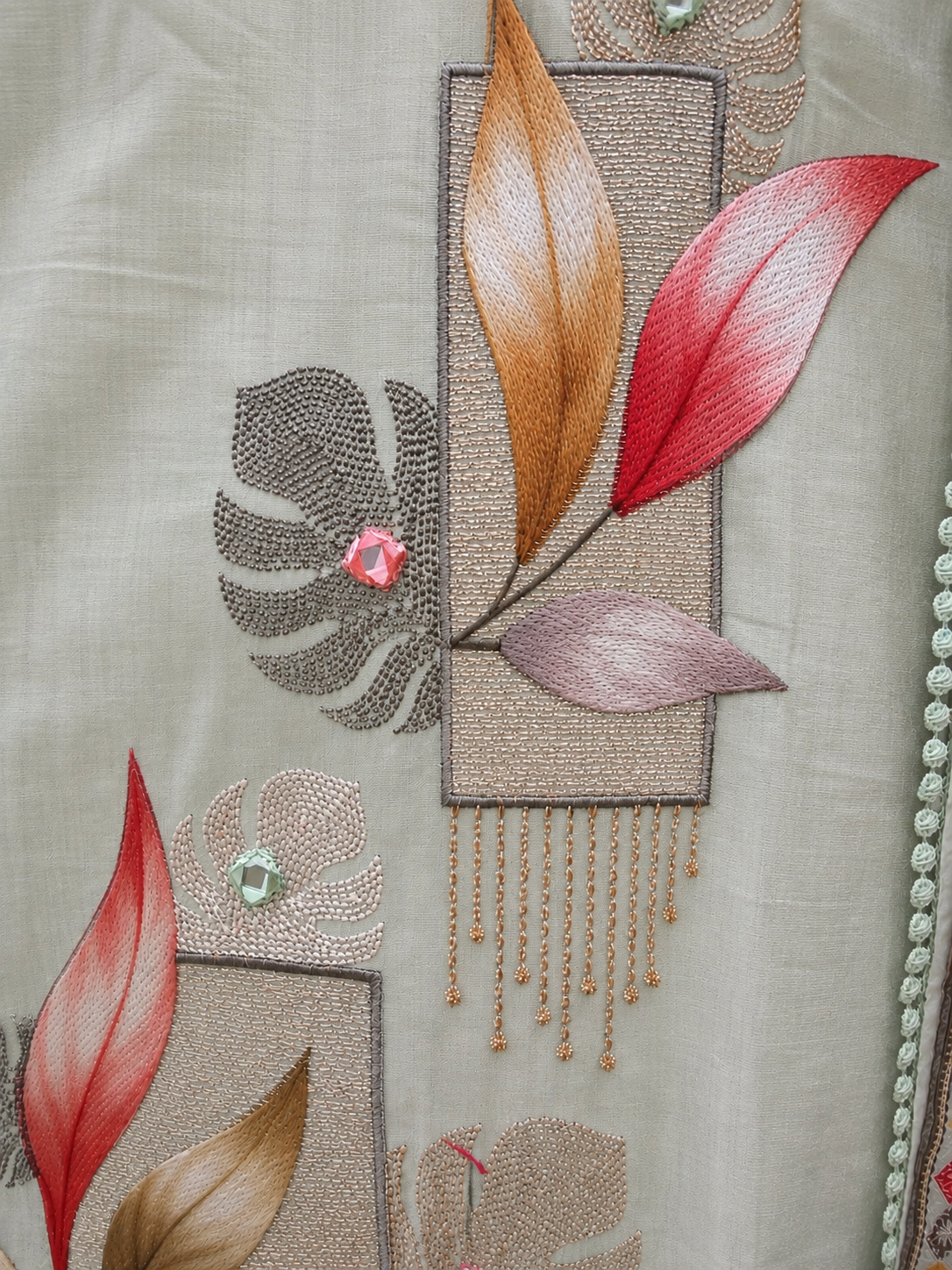 Pastel Sage Botanical Kurta Set